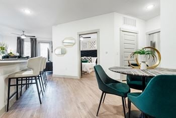 Studio, one, and two bedroom residences and townhomes